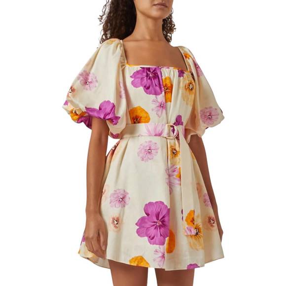 NEW ACLER highgate mini dress in yellow multi - Picture 1 of 3